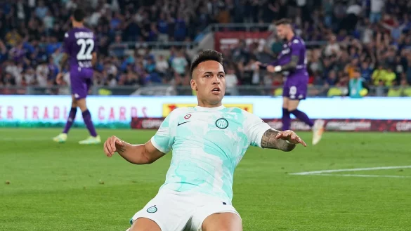 Lautaro Martinez von Inter Mailand jubelt nach seinem Tor zum 2:1. - © Spada/LaPresse via ZUMA Press/dpa