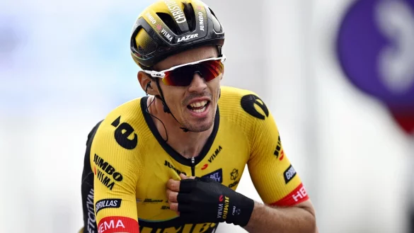 Der Franzose Christophe Laporte jubelt &uuml;ber einen Sieg. - &copy; Jasper Jacobs/Belga/dpa