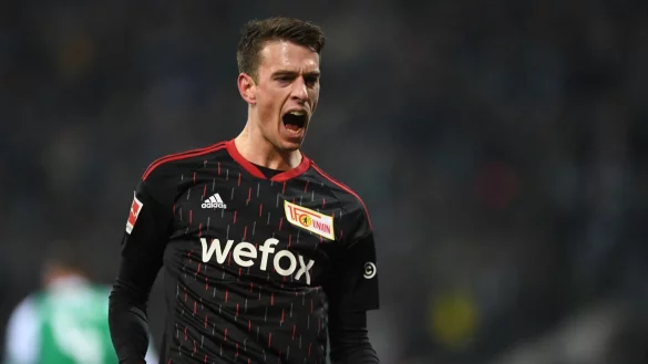 Unions Janik Haberer bejubelt sein Tor zum zwischenzeitlichen 1:1. - &copy; Carmen Jaspersen/dpa