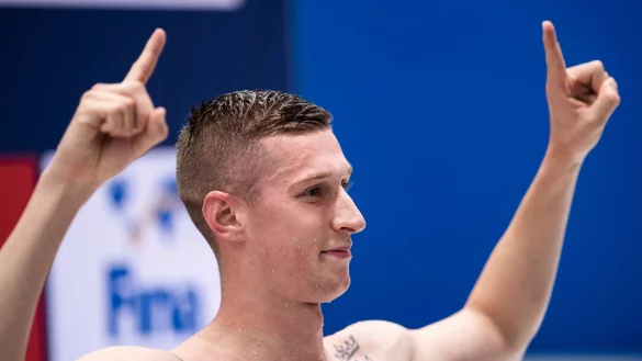 Hat eine klare Meinung zur R&uuml;ckkehr von russischen Schwimmern: Florian Wellbrock. - &copy; Christophe Gateau/Deutsche Presse-Agentur GmbH/dpa