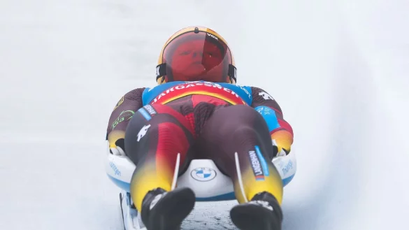 Rodler Max Langenhan siegte in St. Moritz. - &copy; Friso Gentsch/dpa