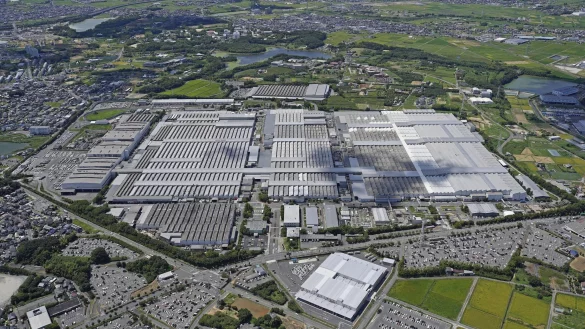 Das Toyota-Werk Takaoka in Toyota in Zentraljapan. Alle 28 Fahrzeugmontagelinien in Toyotas 14 Autowerken in Japan sind abgeschaltet worden. - &copy; -/Kyodo News via AP/dpa