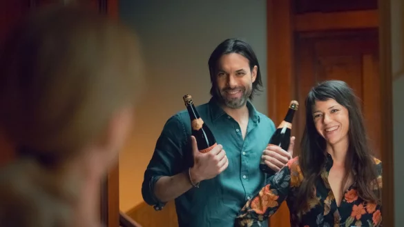 Maximilian Simonischek als Salvi und Sarah Spale als Lisa haben in "Die Nachbarn von oben" lauten Sex. - &copy; -/Wild Bunch Germany/dpa