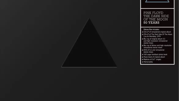 &laquo;The Dark Side Of The Moon&raquo; von Pink Floyd in einer Box-Ausgabe zum 50. Geburtstag. - &copy; --/Warner Music/dpa