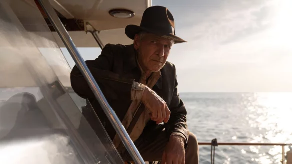 Harrison Ford als Indiana Jones in einer Szene des Films &laquo;Indiana Jones und das Rad des Schicksals&raquo;. - &copy; Jonathan Olley/Disney/dpa