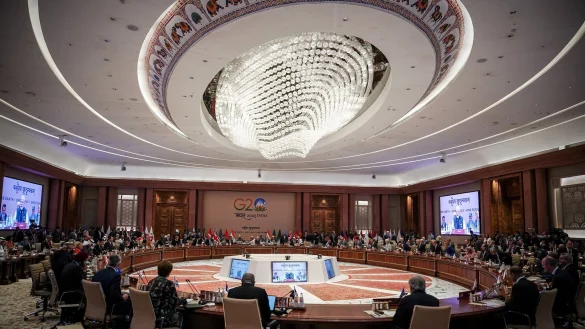 Nach Informationen der Deutschen Presse-Agentur gehen Unterh&auml;ndler davon aus, dass am Ende des Spitzentreffens der f&uuml;hrenden Industrie- und Schwellenl&auml;nder ein von Gastgeber Indien vorgelegter Text angenommen werden kann. Er kommt sowohl Forderungen Russlands als auch des Westens entgegen. - &copy; Kay Nietfeld/dpa