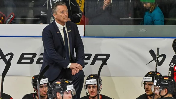 Die DEB-Auswahl von Bundestrainer Harold Kreis gewann in der Slowakei. - &copy; Armin Weigel/dpa