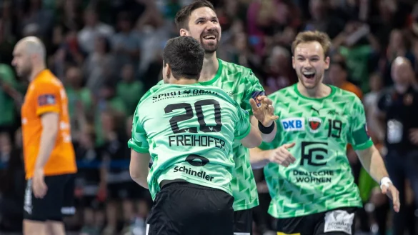 Die F&uuml;chse Berlin stehen in Flensburg im Final Four der European League. - &copy; Andreas Gora/dpa