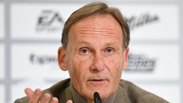 Hans-Joachim Watzke spricht während einer Pressekonferenz. - © Arne Dedert/dpa/Archivbild