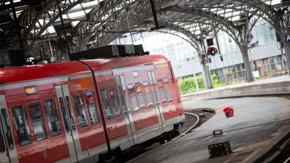 Eine Bahn f&auml;hrt in einem Bahnhof. - &copy; Thomas Banneyer/dpa/Symbolbild