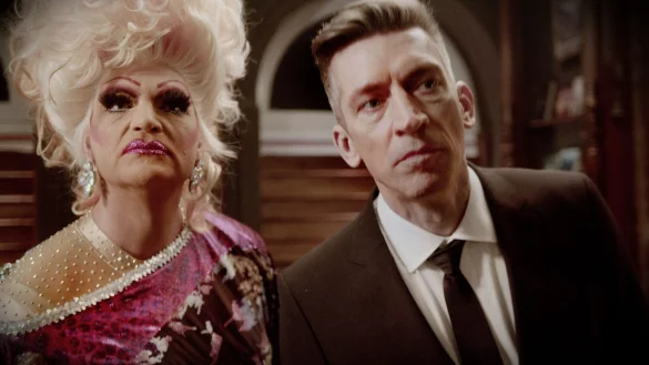 Stehen f&uuml;r &laquo;Sterben f&uuml;r Anf&auml;nger&raquo; gemeinsam vor der Kamera: Olivia Jones und Steffen Hallaschka. - &copy; --/RTL+/dpa