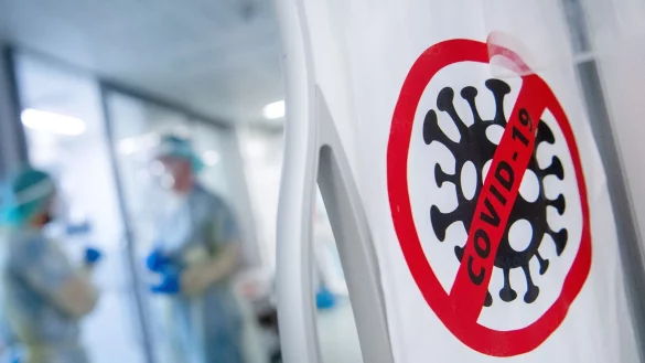 Der Covid-Bereich am Sana Klinikum Offenbach. - &copy; Sebastian Gollnow/dpa