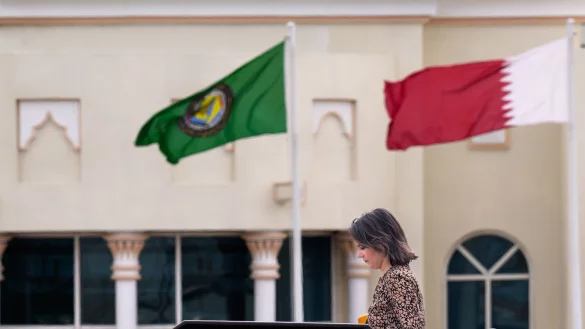 Annalena Baerbock ist in Doha angekommen. - &copy; Bernd von Jutrczenka/dpa