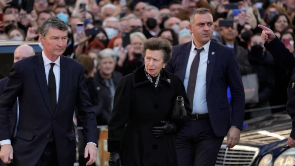 Aus England ist Prinzessin Anne zur Beerdigung gekommen. - &copy; Petros Giannakouris/AP/dpa