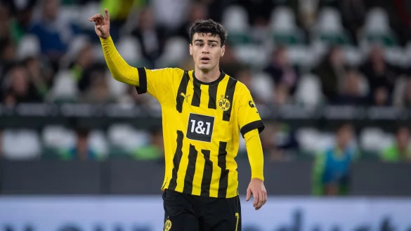 Dortmunds Giovanni Reyna steht auf dem Feld. - &copy; Swen Pf&ouml;rtner/dpa/Archivbild