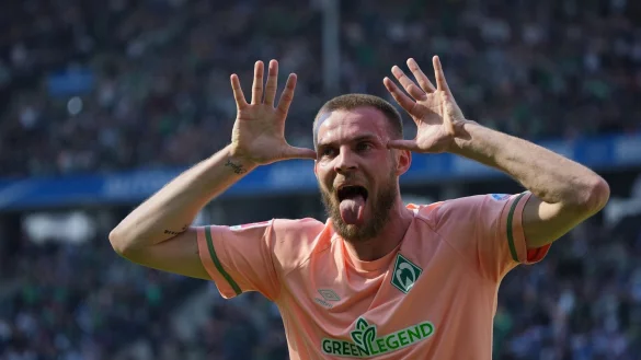 Wollte die Fu&szlig;ballschuhe schon ausziehen: Bremens Marvin Ducksch. - &copy; Soeren Stache/dpa