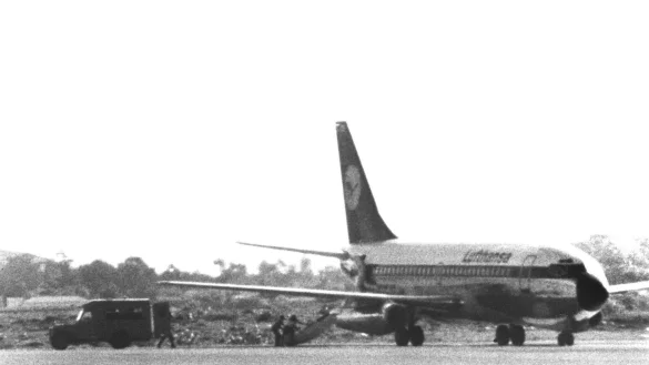 Das Flugzeug &laquo;Landshut&raquo; wurde 1977 entf&uuml;hrt. - &copy; UPI/dpa