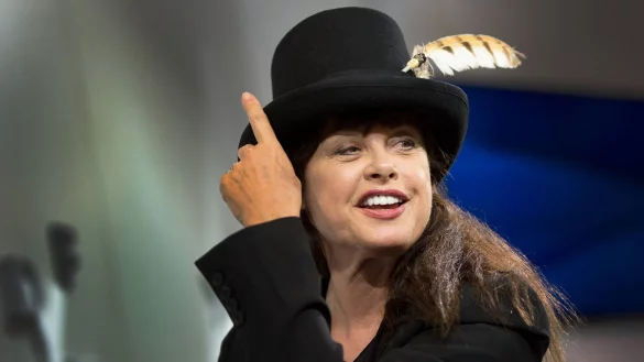 Uschi Obermaier m&ouml;chte ihr Leben verfilmen. - &copy; Arno Burgi/dpa-Zentralbild/dpa