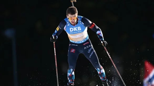 Verpasst den Weltcup in Nove Mesto: Sturla Holm Laegreid. - &copy; Hendrik Schmidt/dpa