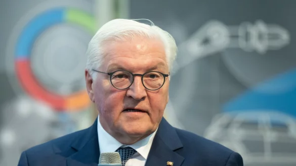 Bundespr&auml;sident Frank-Walter Steinmeier ist vom Finaleinzug des DBB-Teams begeistert. - &copy; Hendrik Schmidt/dpa