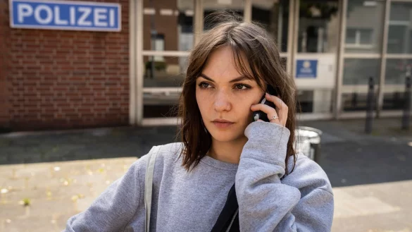 Anna (Emma Drogunova) versucht, sich einen Anwalt zu organisieren in einer Szene aus &laquo;Nichts, was uns passiert&raquo;. - &copy; Thomas Kost/WDR/Gaumont/dpa