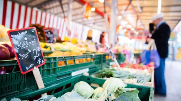 Kohlrabi und was man sonst noch so braucht, findet sich auf Wochenm&auml;rkten. Vorausgesetzt, man findet einen Markt und ist zur richtigen Zeit da. - &copy; Christoph Soeder/dpa/dpa-tmn