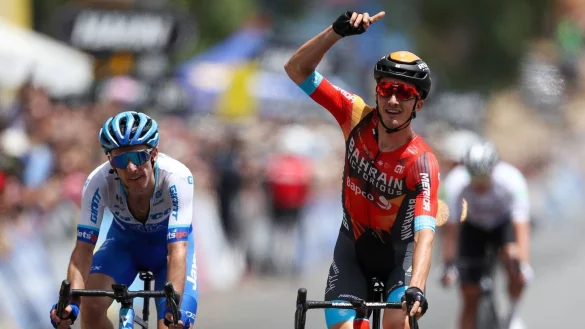 Pello Bilbao (r) gewann die 3. Etappe der Tour Down Under. - &copy; Matt Turner/AAP/dpa