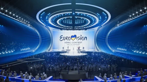 Der Eurovision Song Contest 2023 wird in der Liverpool Arena stattfinden. - &copy; Bbc/Eurovision/PA Media/dpa