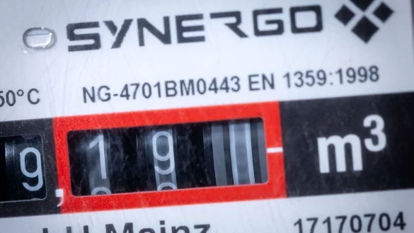 Das Zählwerk in einem Gastzähler dreht sich. - © Jens Büttner/dpa/Symbolbild