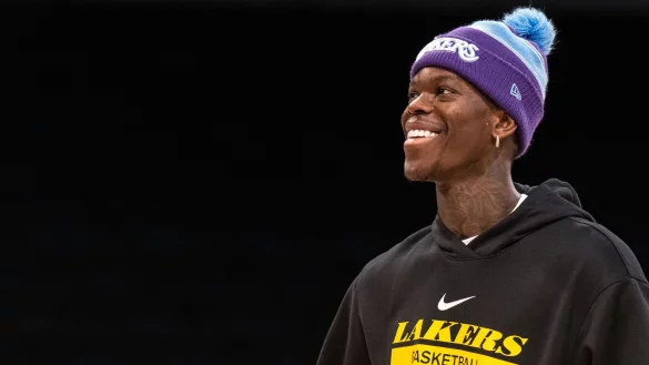 Der deutsche Nationalspieler Dennis Schr&ouml;der von den Los Angeles Lakers beim Aufw&auml;rmen. - &copy; Maximilian Haupt/dpa/Archivbild