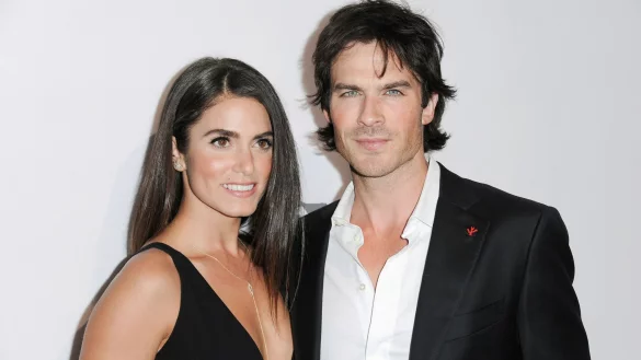 Die Schauspielerin Nikki Reed (l) und ihr Mann Ian Somerhalder k&ouml;nnen ihr Gl&uuml;ck kaum fassen. - &copy; Richard Shotwell/Invision/AP/dpa