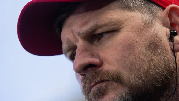 Spielt trotz Ausw&auml;rtsspiel quasi vor der Haust&uuml;r: K&ouml;ln-Trainer Steffen Baumgart. - &copy; Rolf Vennenbernd/dpa/Archivbild