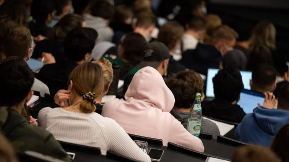Studenten sitzen in einer Vorlesung im H&ouml;saal einer Universit&auml;t. - &copy; Julian Stratenschulte/dpa/Symbolbild