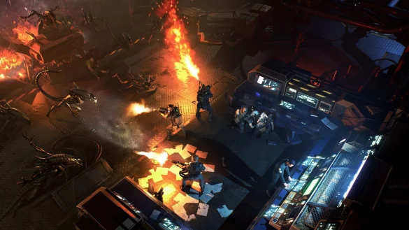 Flammenwerfer gegen Aliens in &laquo;Dark Descent&raquo;. - &copy; Focus Entertainment/dpa-tmn