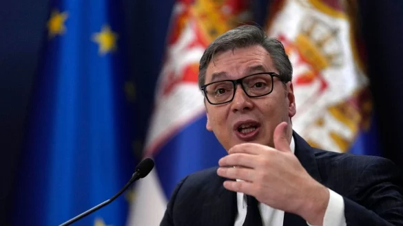 Serbiens Pr&auml;sident Aleksandar Vucic k&ouml;nnte seinen Kurs in der Kosovo-Frage &auml;ndern. - &copy; Darko Vojinovic/AP/dpa