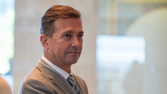 Steffen Seibert bei einer Veranstaltung in Jerusalem. - &copy; Christophe Gateau/dpa