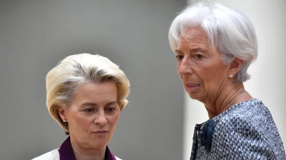 EZB-Pr&auml;sidentin Christine Lagarde (r) und EU-Kommissionspr&auml;sidentin Ursula von der Leyen in Br&uuml;ssel. - &copy; Geert Vanden Wijngaert/AP