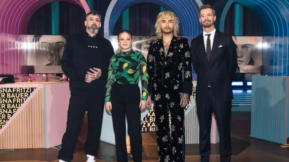 Sido (l-r), Jasna Fritzi Bauer, Bill Kaulitz und Joko Winterscheidt bei &laquo;Wer stiehlt mir die Show?&raquo;. - &copy; Weiya Yeung/ProSieben/dpa