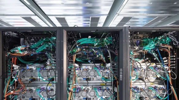 Ein Hochleistungscomputerin Stuttgart. In Russland ist die einst aufstrebende Digitalbranche seit dem Angriff auf die Ukraine spürbar eingebrochen. - © Sebastian Gollnow/dpa
