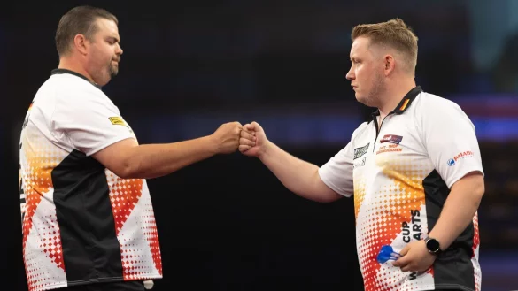 Martin Schindler (r) aus Deutschland und sein Partner Gabriel Clemens stehen im Halbfinale. - &copy; J&uuml;rgen Kessler/dpa