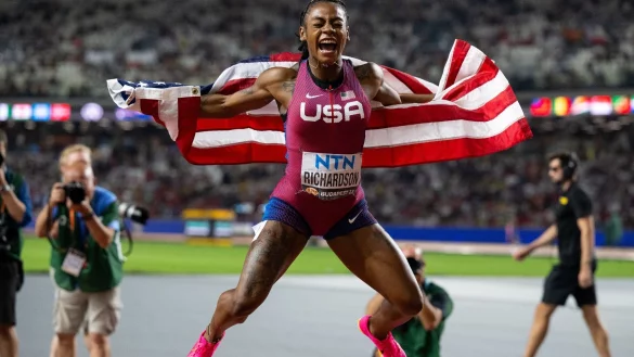 Die US-Amerikanierin Sha\\\'carri Richardson stellte alle Konsumentinnen in den Schatten und setzte sich die WM-Krone auf. - © Sven Hoppe/dpa