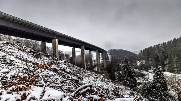 Bauarbeiten an der A45-Talbr&uuml;cke Rahmede. - &copy; Dieter Menne/dpa/Archivbild