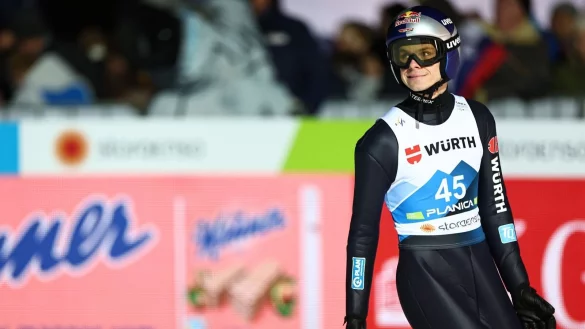 Kam in Vikersund auf Weiten von 233,5 und 193,5 Meter: Andreas Wellinger. - &copy; Daniel Karmann/dpa/Archivbild