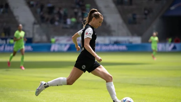 Traf f&uuml;r Frankfurt: Lara Prasnikar. - &copy; Sebastian Gollnow/dpa