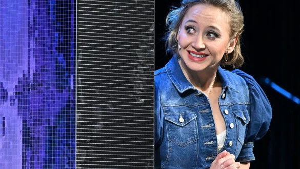 Die Schauspielerin Anna Maria probt &laquo;Stolz und Vorurteil *oder so&raquo; in der Kom&ouml;die am Kurf&uuml;rstendamm. - &copy; Jens Kalaene/dpa