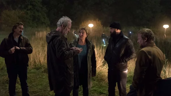 Anna Janneke (Margarita Broich) und ihre Kollegen suchen in der Nacht nach einem vermissten Polizisten. - &copy; Christian L&uuml;decke/HR/U5 Filmproduktion/dpa