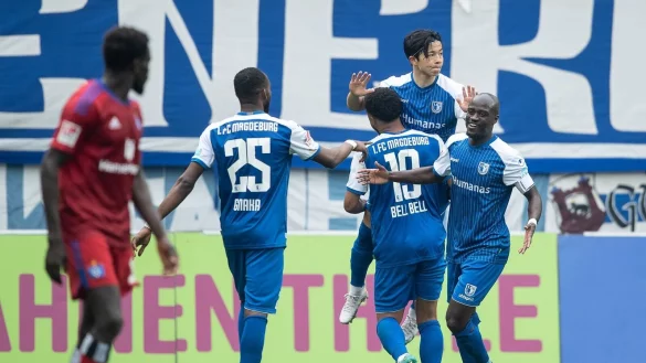 Der 1. FC Magdeburg setzte sich gegen den Hamburger SV durch. - &copy; Swen Pf&ouml;rtner/dpa