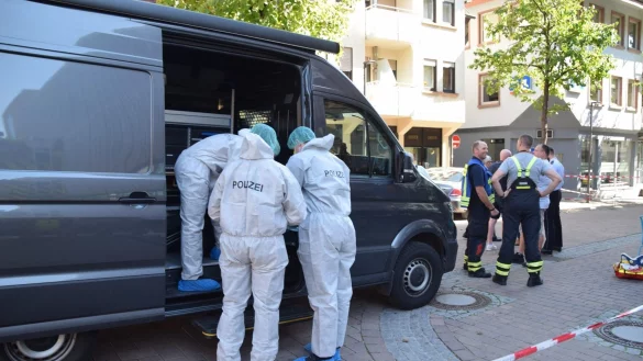 Die Spurensicherung in Wiesloch. - &copy; Rene Priebe/dpa