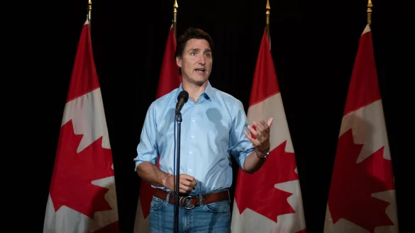 Justin Trudeau kritisiert den Konzern Meta. - © Brian McInnis/The Canadian Press/AP/dpa