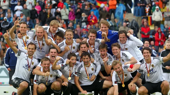 2011 gewann deutsche Mannschaft im Hockey-Park in M&ouml;nchengladbach den EM-Titel. - &copy; Roland Weihrauch/dpa